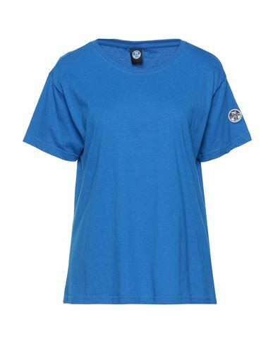 North Sails Woman T-shirt Blue Cotton Cover