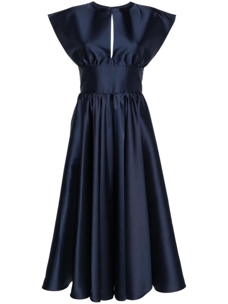 Cenere GB flared satin dress - Blue Cover