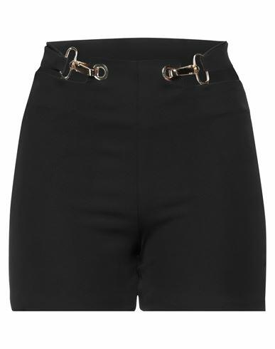 Monique Garçonne Woman Shorts & Bermuda Shorts Black Polyester, Elastane Cover