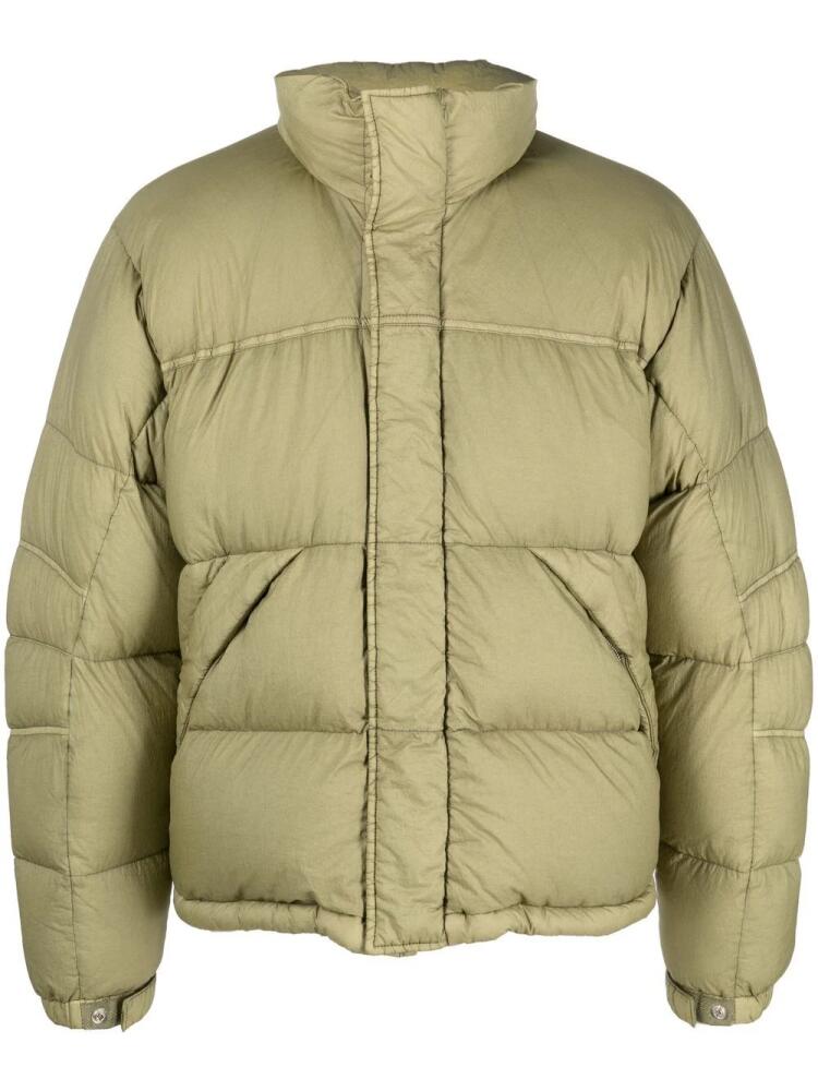 Ten C feather-down padded puffer jacket - Green Cover