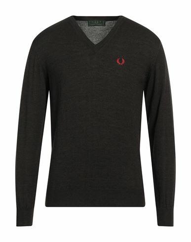 Fred Perry Man Sweater Dark brown Wool Cover