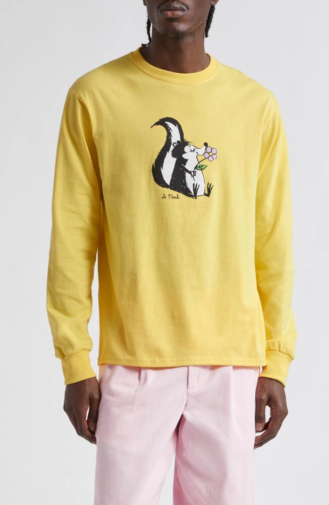 Noah Skunk Long Sleeve Graphic T-Shirt in Yellow Cover