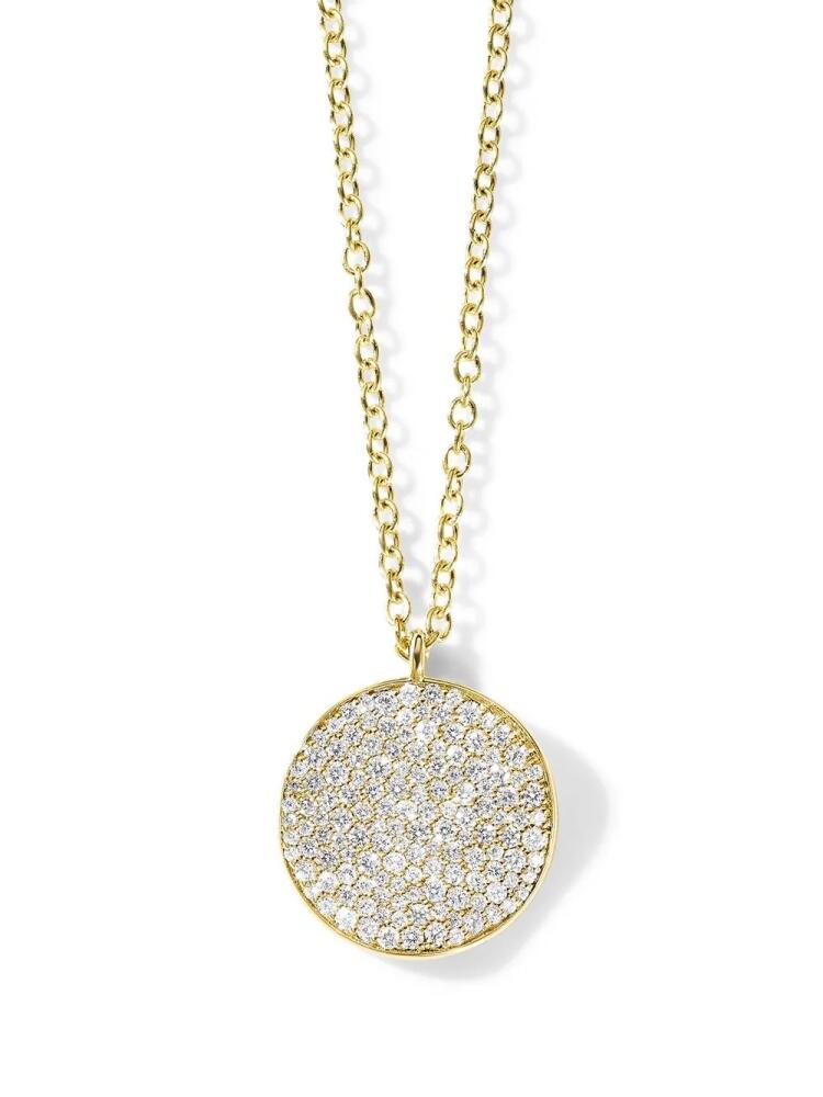 IPPOLITA 18kt yellow gold Stardust medium flower disc diamond pendant necklace Cover