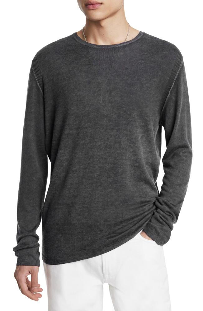 John Varvatos Silk & Cashmere Sweater in Light Grey Cover