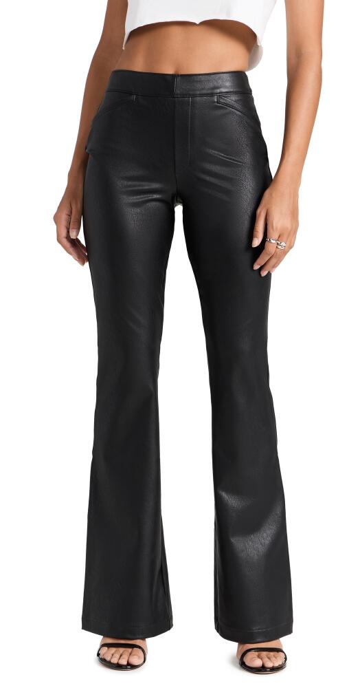 SPANX Leather-Like Flare Pants Luxe Black Cover