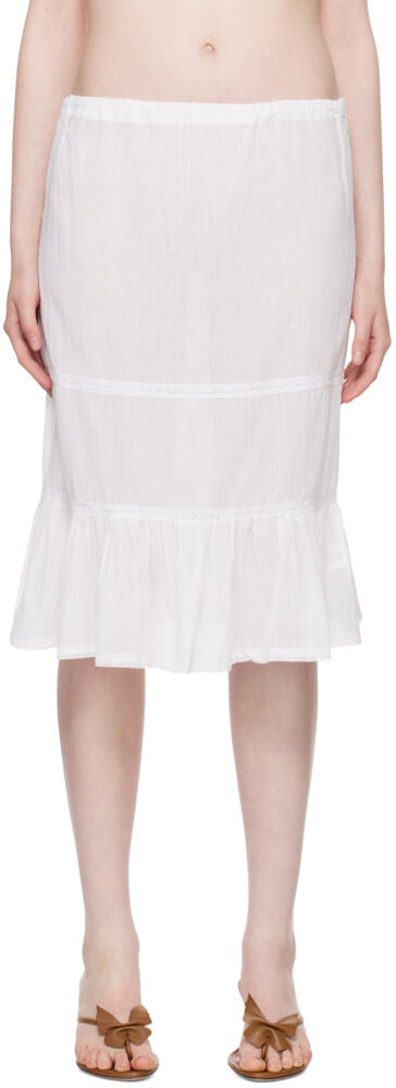 Gimaguas White Swan Midi Skirt Cover