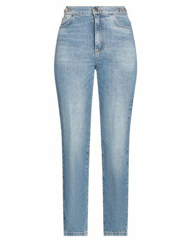 Twinset Woman Jeans Blue Cotton Cover