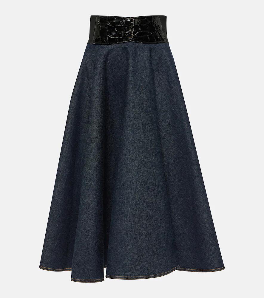 Alaïa Denim midi skirt Cover