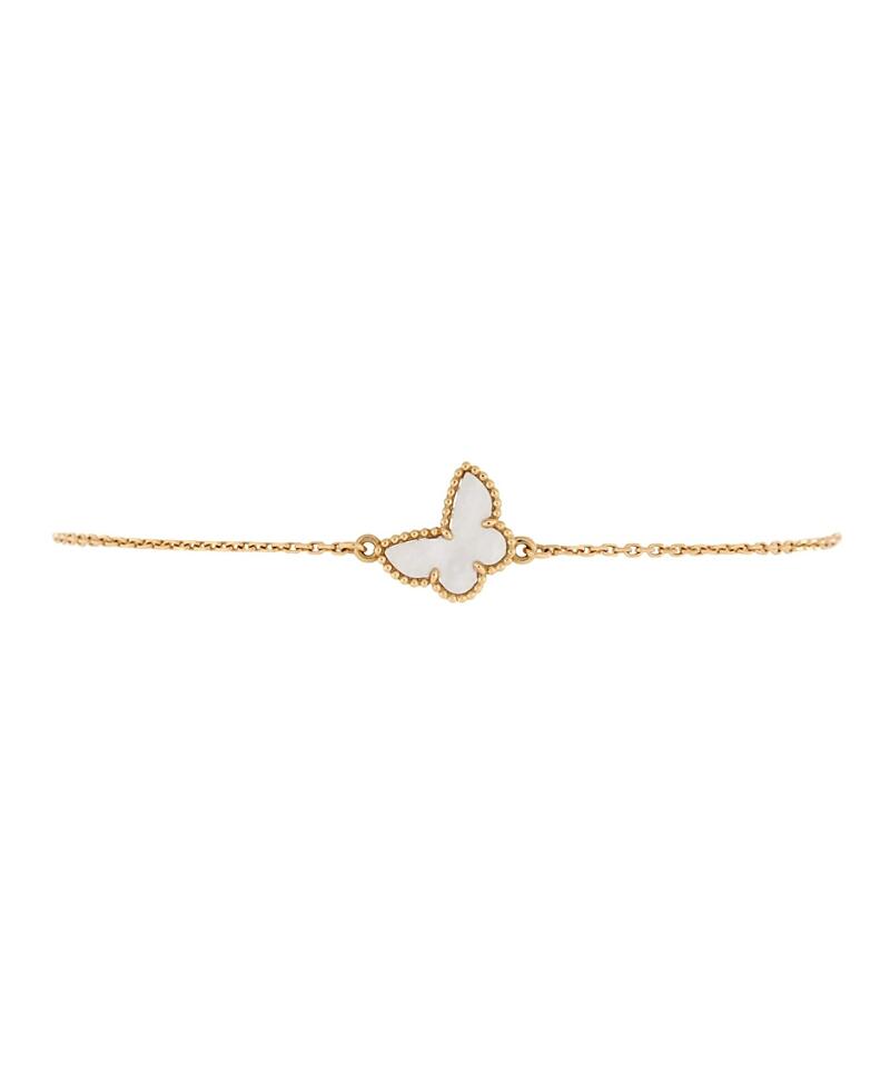 Pre-Owned Van Cleef & Arpels Sweet Alhambra Butterfly Bracelet 18K Gold and Mother of Pearl Cover