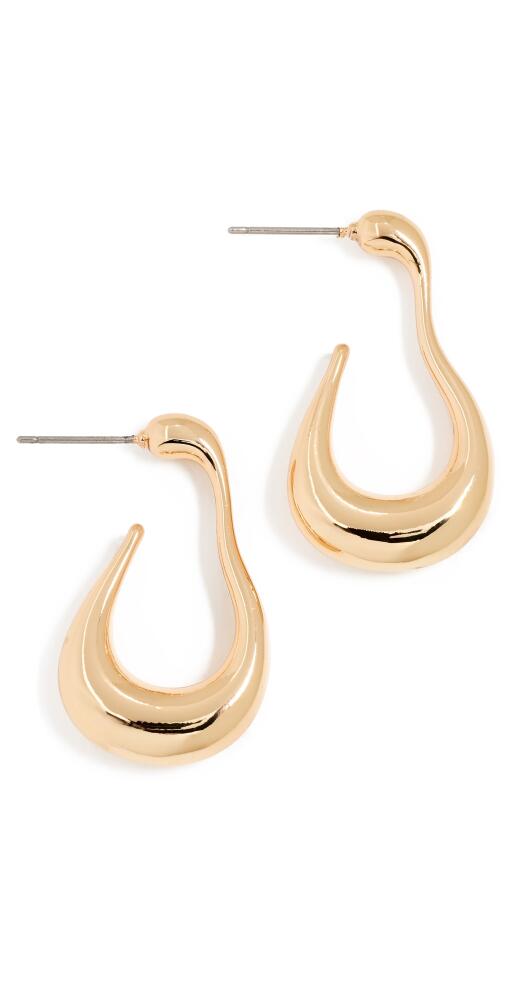 LELET NY Glossy Drip Hoop Earrings Gold Cover