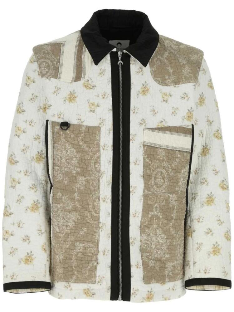 Marine Serre patchwork cotton quilted jacket - White Cover