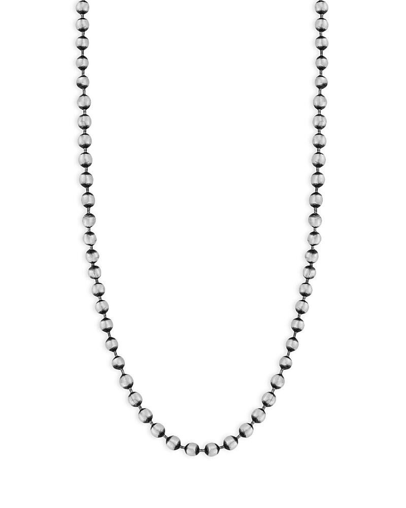 Milanesi And Co Men's Sterling Silver Oxidized Ball Chain Necklace, 22 Cover