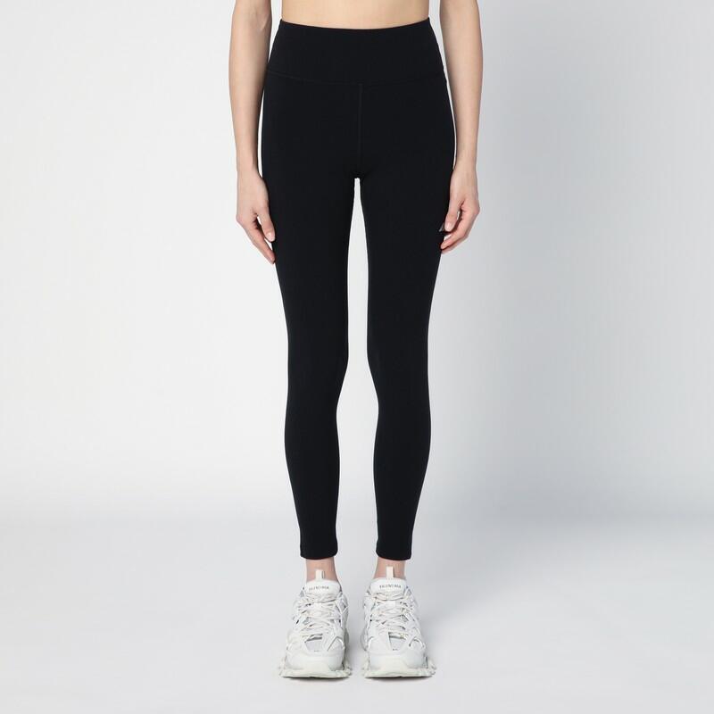 Balenciaga Black Activewear leggings in matt nylon blend Cover