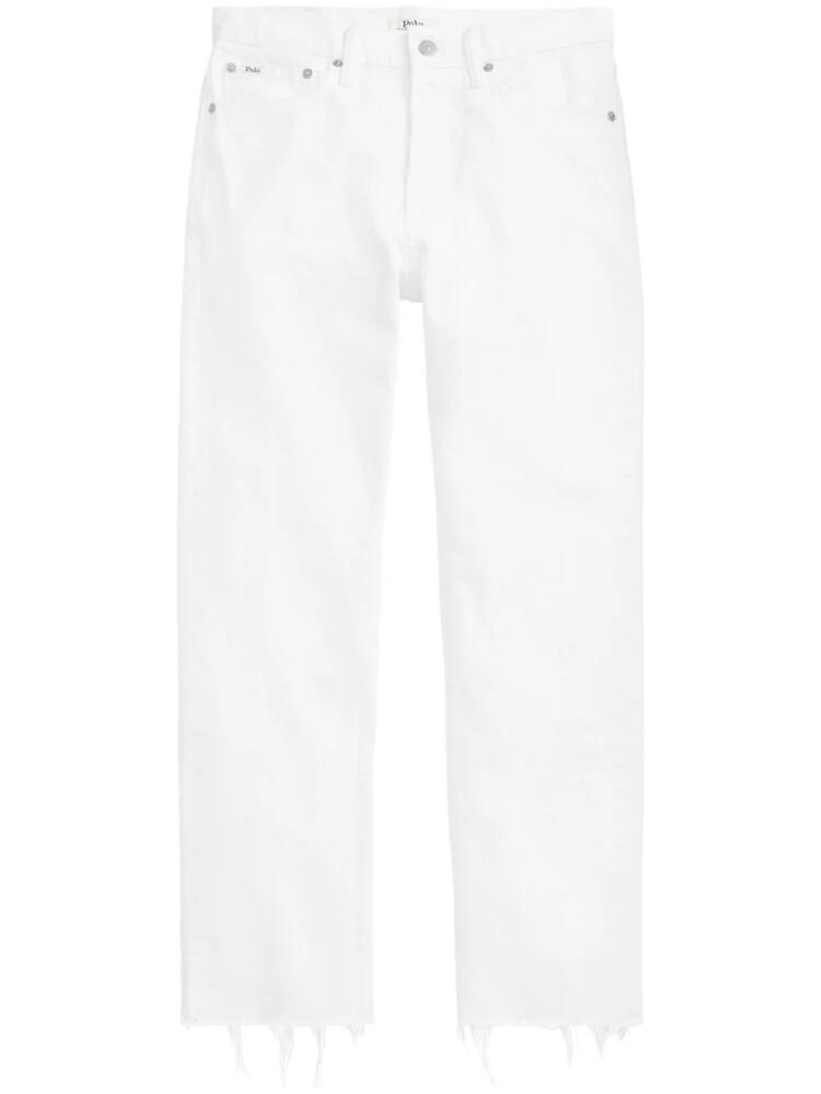 Polo Ralph Lauren high-rise straight-leg cropped jeans - White Cover