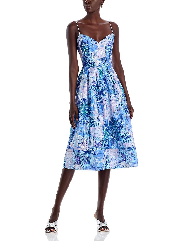 Ml Monique Lhuillier Sage Jacquard Midi Dress Cover