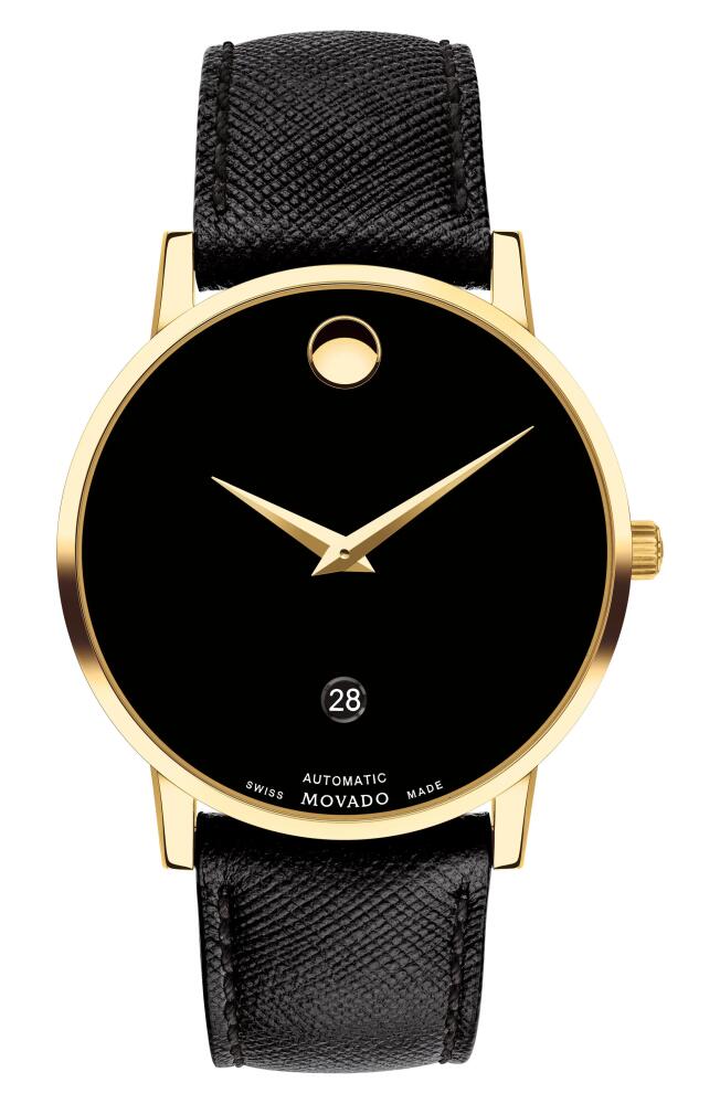 Movado Museum Classic Mesh Strap Watch, 40mm in Gold Cover