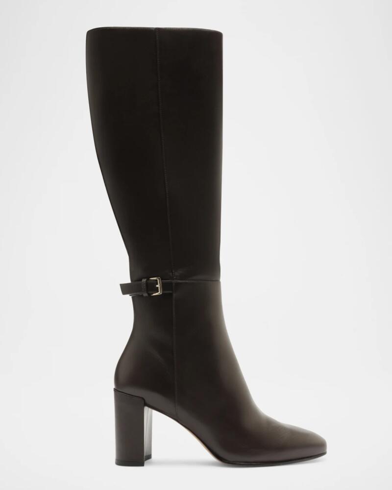 Alexandre Birman Candance Leather Buckle Knee Boots Cover