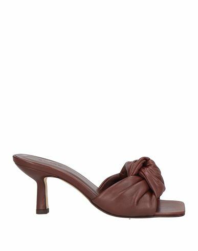 By Far Woman Sandals Cocoa Leather Cover