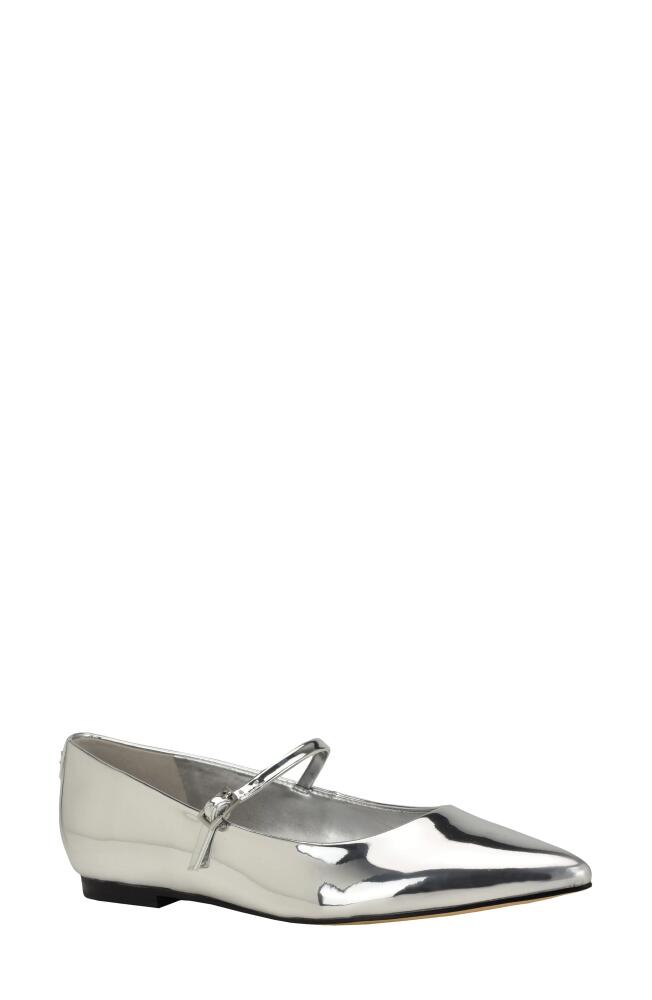 Calvin Klein Kamryn Pointed Toe Flat in Silver Cover