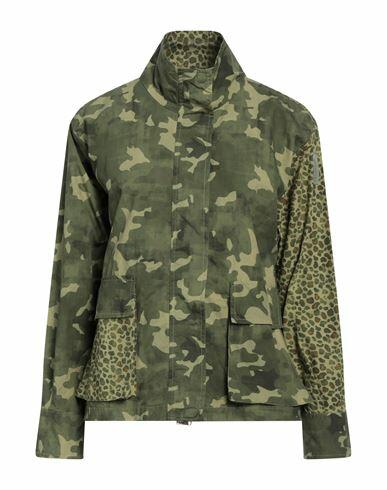 Bomboogie Woman Jacket Military green Cotton Cover