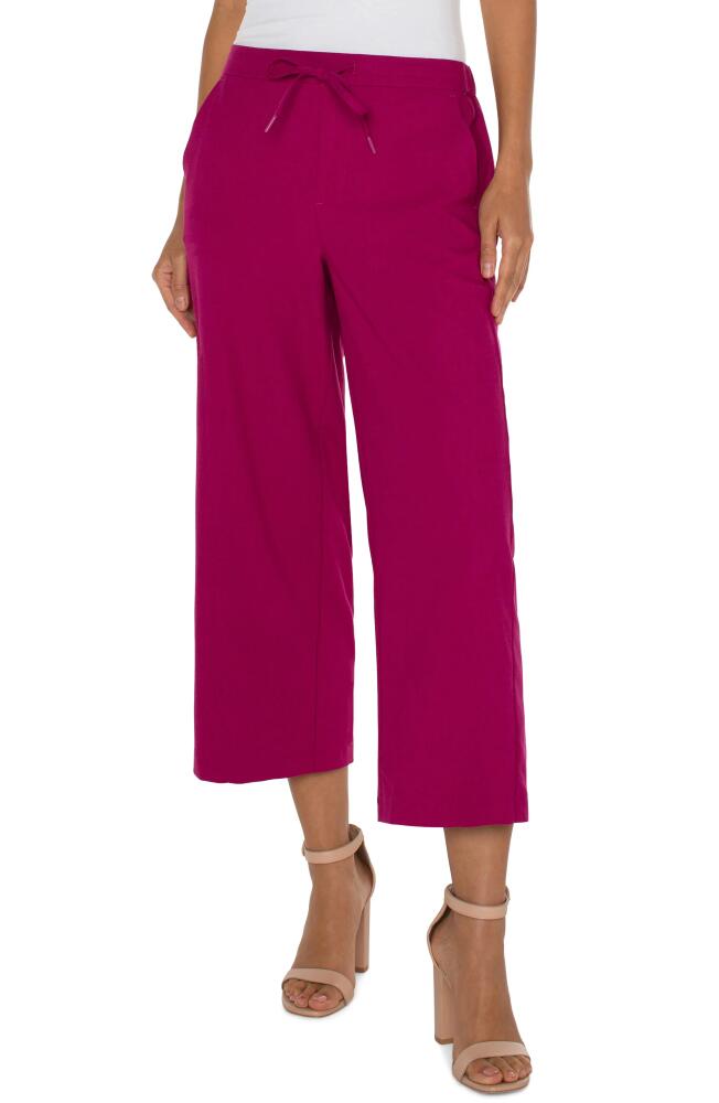 Liverpool Los Angeles Pull-On Crop Wide Leg Pants in Fuchsia Kiss Cover