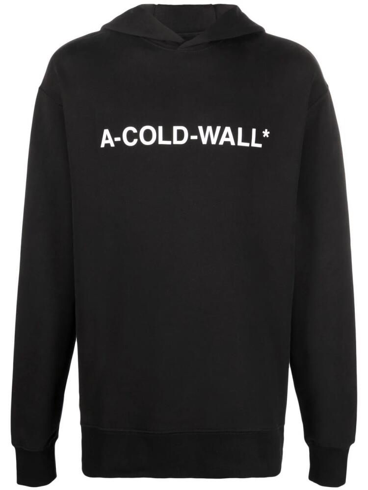 A-COLD-WALL* logo-print pullover hoodie - Black Cover