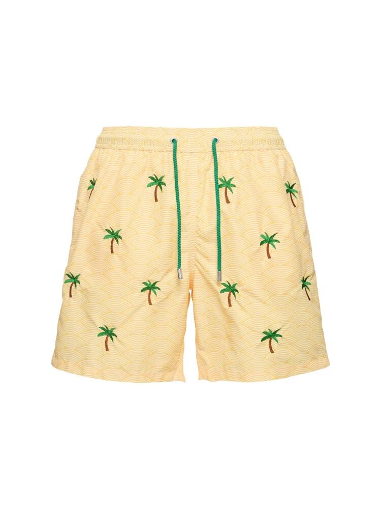 MC2 SAINT BARTH Palm Embroidered Ultralight Swim Shorts Cover