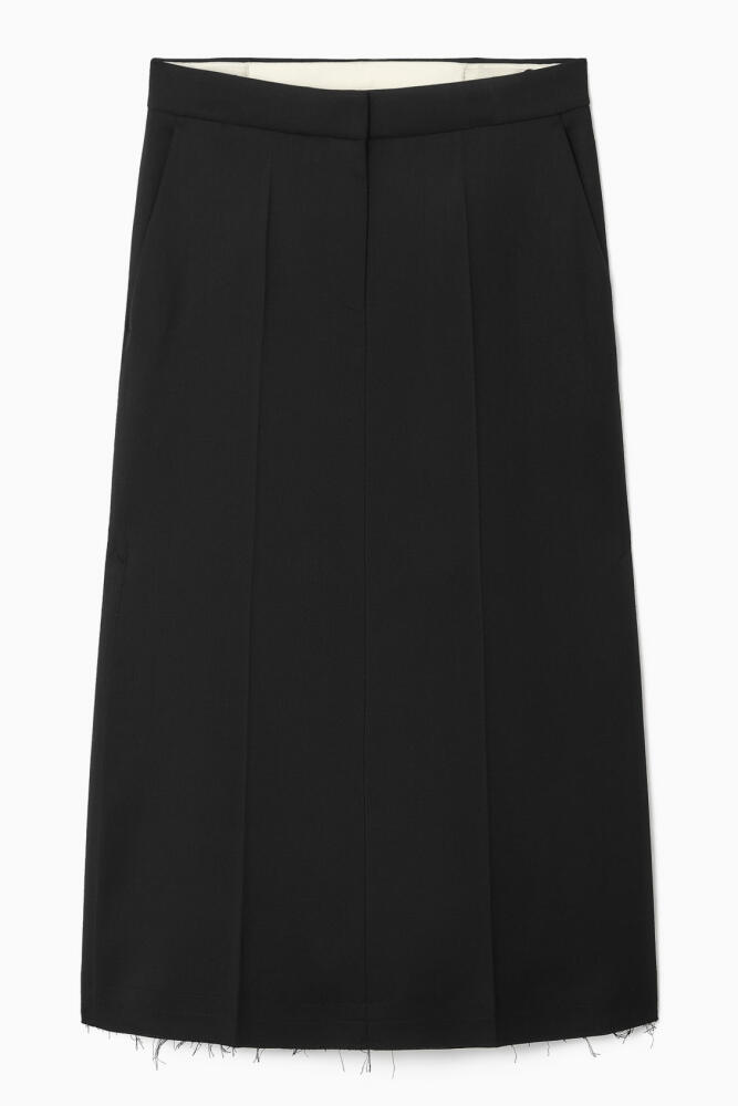 COS DECONSTRUCTED WOOL-BLEND MIDI PENCIL SKIRT Cover