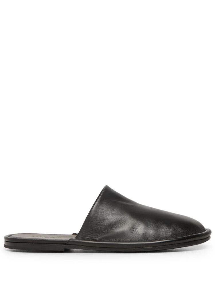 Marsèll round-toe leather slippers - Black Cover