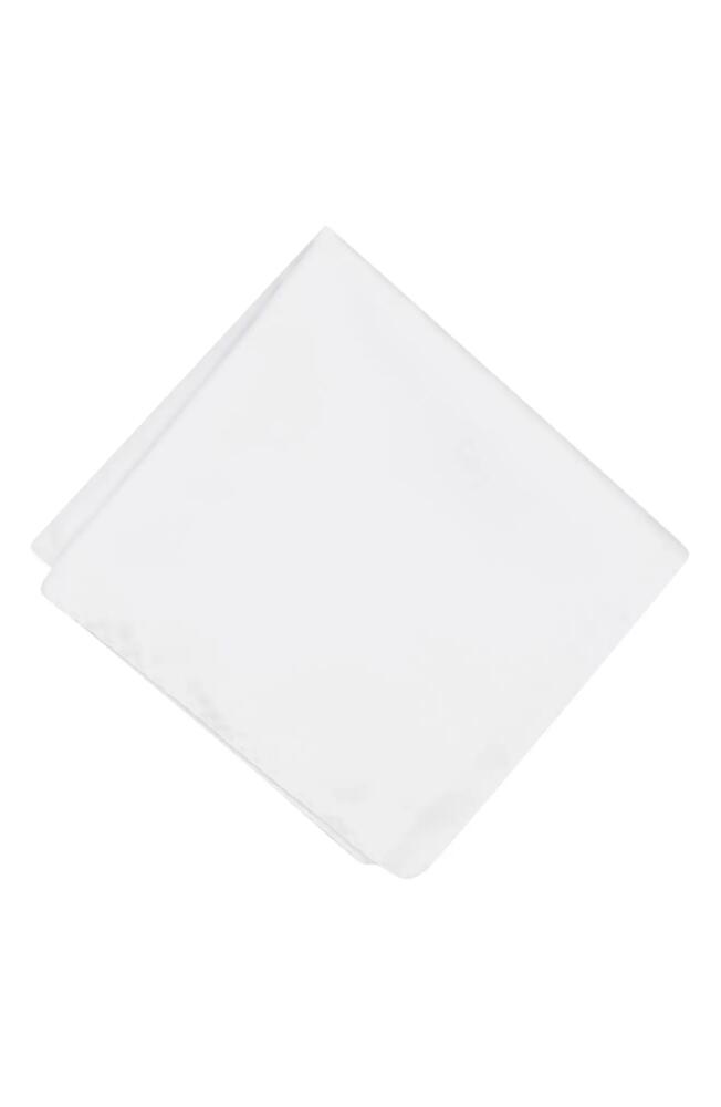 Brooklyn Brigade Solid Satin Pocket Square in White Cover