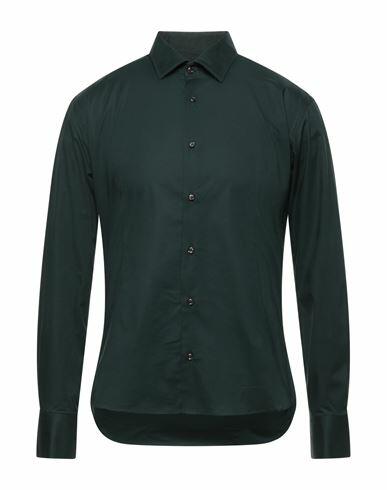 Takeshy Kurosawa Man Shirt Dark green Cotton, Elastane Cover