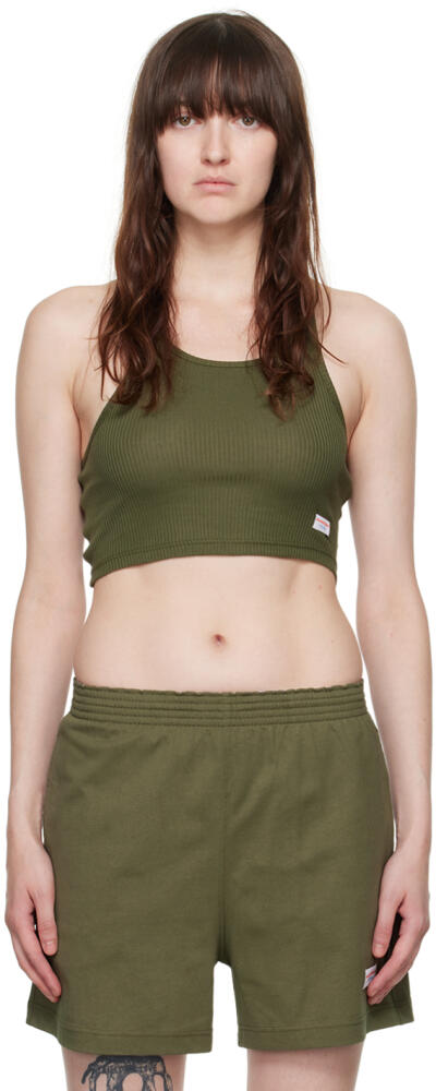 Alexander Wang SSENSE Exclusive Green Cropped Classic Tank Top Cover