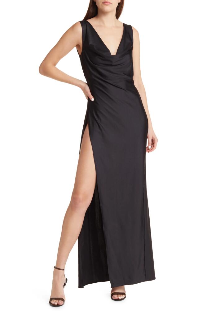 Mother of All Calypso Side Slit Maxi Dress in Black Cover