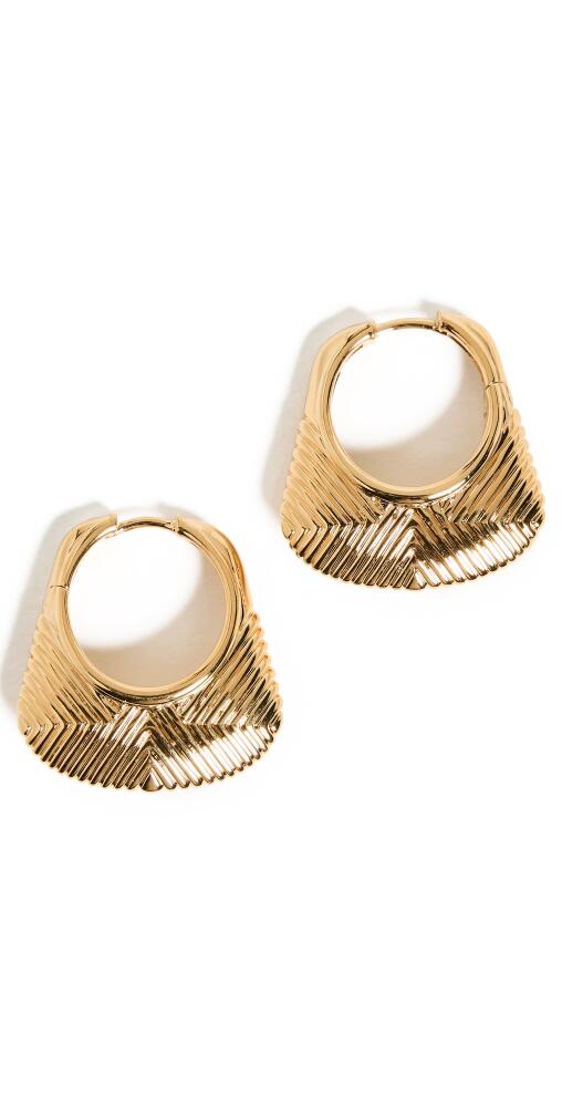 Missoma Hera Ridge Hoop Earrings Gold Cover