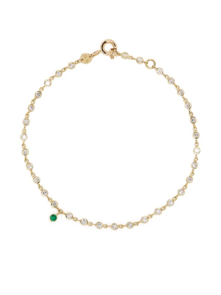 We by WHITEbIRD 18kt yellow gold Clarisse Rivière diamond and emerald bracelet Cover