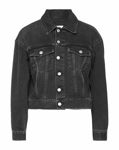 Mm6 Maison Margiela Woman Denim outerwear Black Cotton Cover