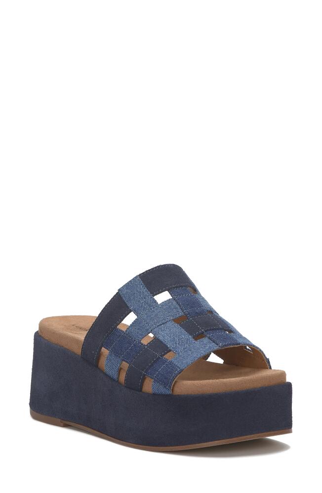 Lucky Brand Ulrich Platform Sandal in Medium Dark Denim Cover