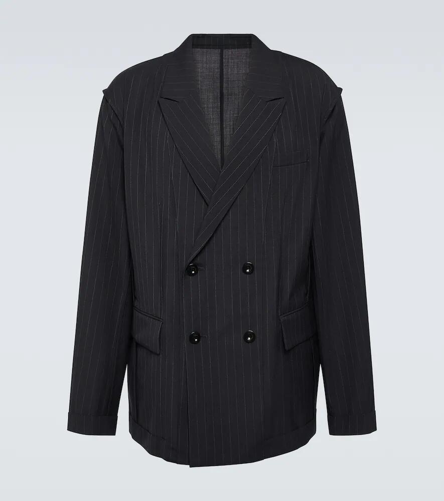 Sacai Chalk stripe wool-blend blazer Cover