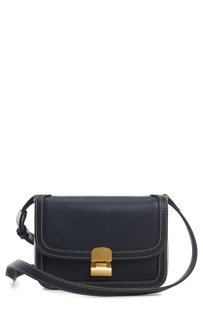 MANGO Faux Leather Crossbody Bag in Dark Navy Cover