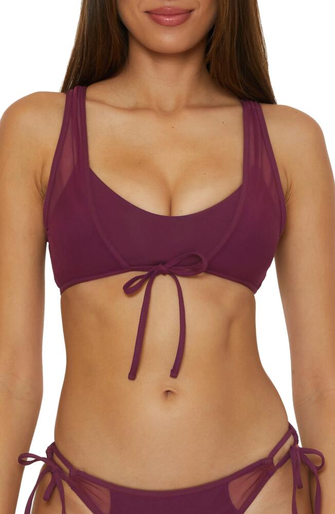 Becca Muse Layered Multifit Bikini Top in Aubergine Cover