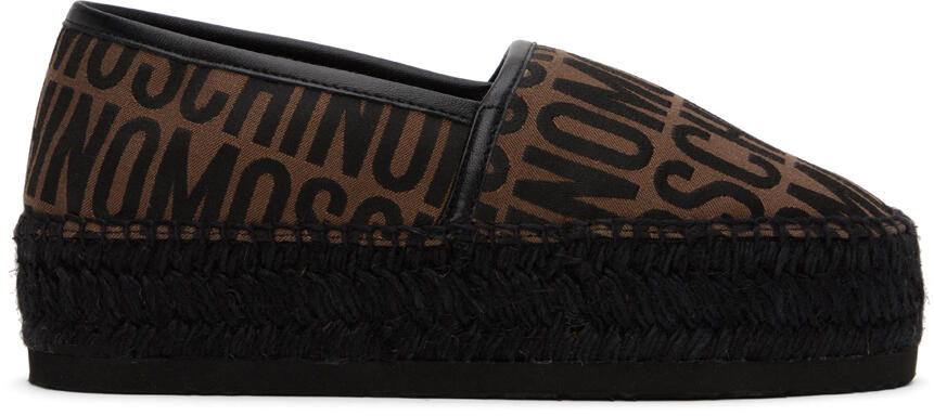 Moschino Brown Logo Espadrilles Cover