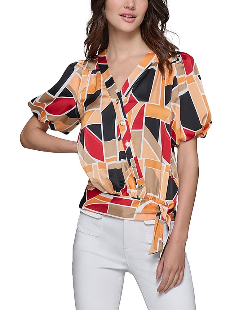 Karl Lagerfeld Paris Printed Wrap Top Cover