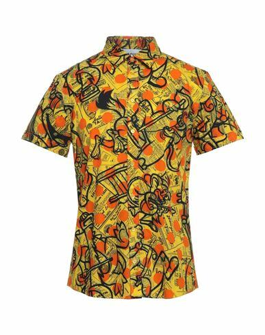 Moschino Man Shirt Yellow Size 14 ½ Cotton Cover