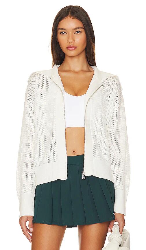 Varley Fairfield Knit Jacket in White Cover