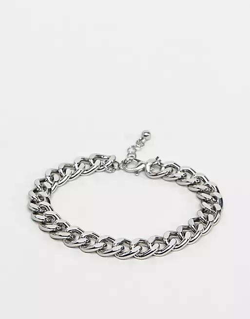 ASOS DESIGN chunky chain bracelet in silver tone Cover