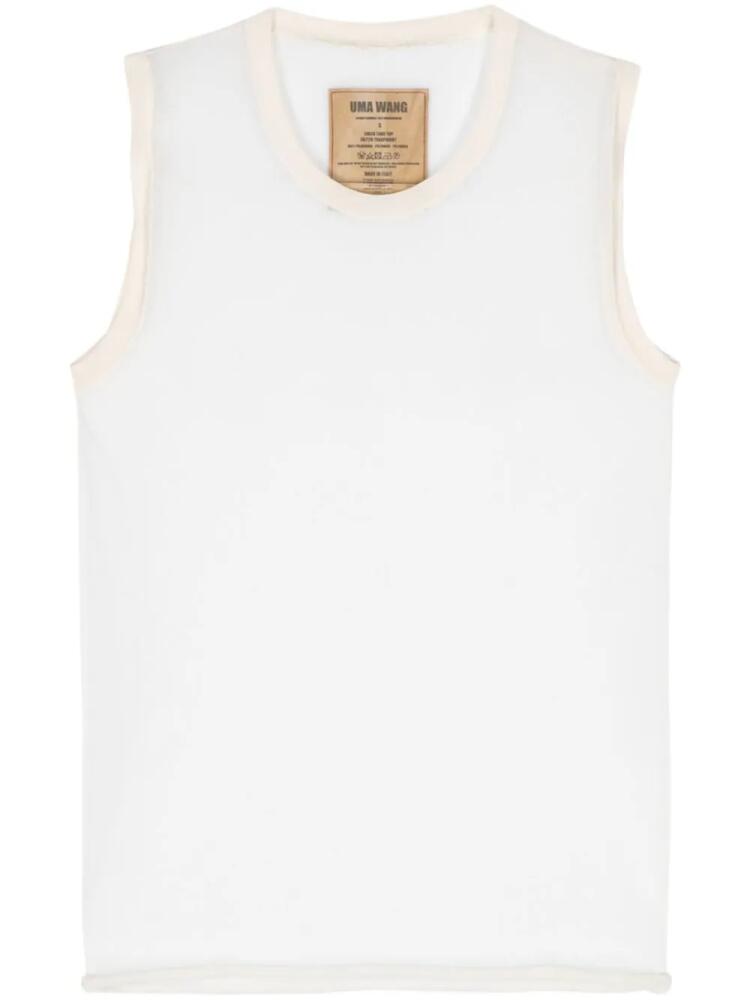 Uma Wang sheer tank top - White Cover