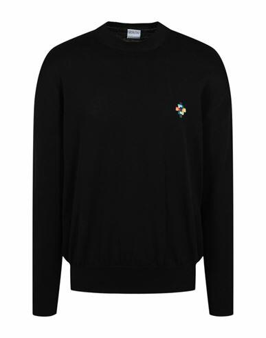 Marcelo Burlon Colorful Cross Crewneck Sweater Man Sweatshirt Black Cotton Cover