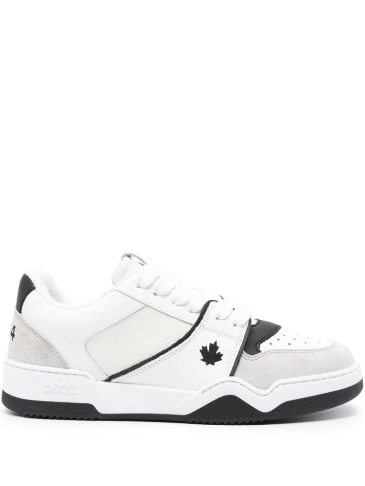 DSQUARED2 Spiker leather sneakers - Neutrals Cover