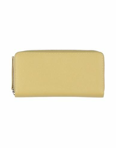 Maison Margiela Woman Wallet Acid green Cow leather, Brass, Zinc, Aluminum, Copper Cover