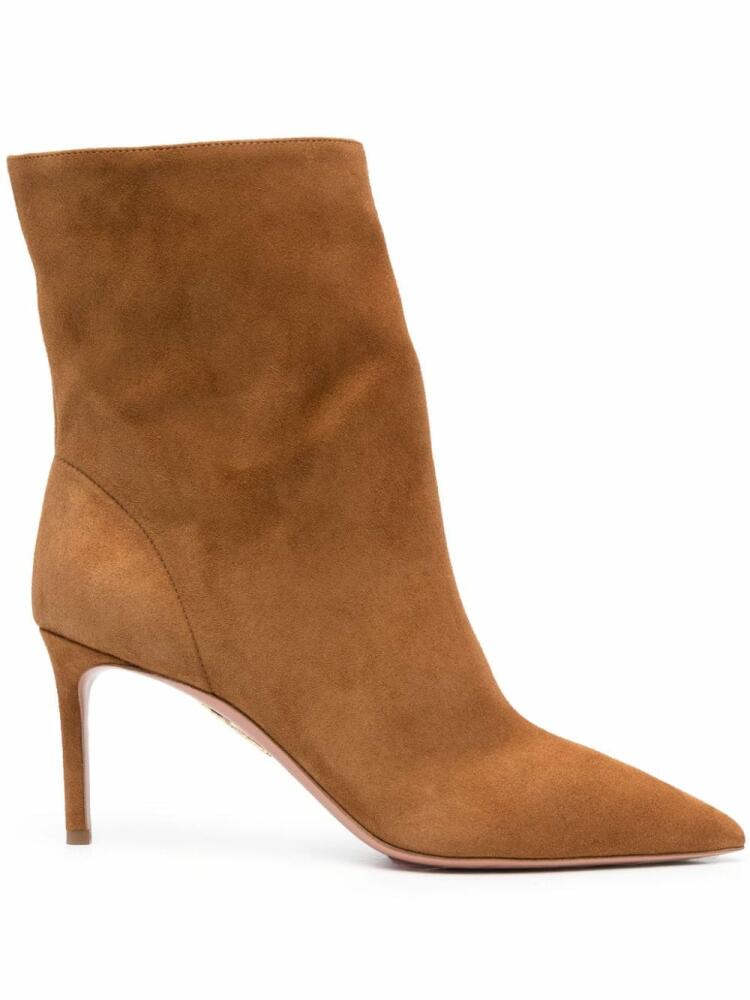 Aquazzura Matignon 75mm suede boots - Brown Cover